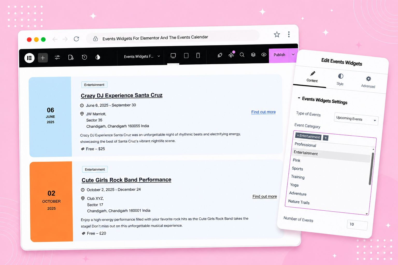Events Widgets For Elementor And The Events Calendar