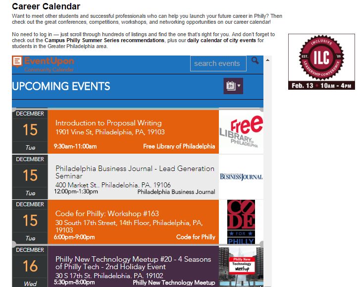 Installed Event Calendar AutoPOP at client Campus Philly.