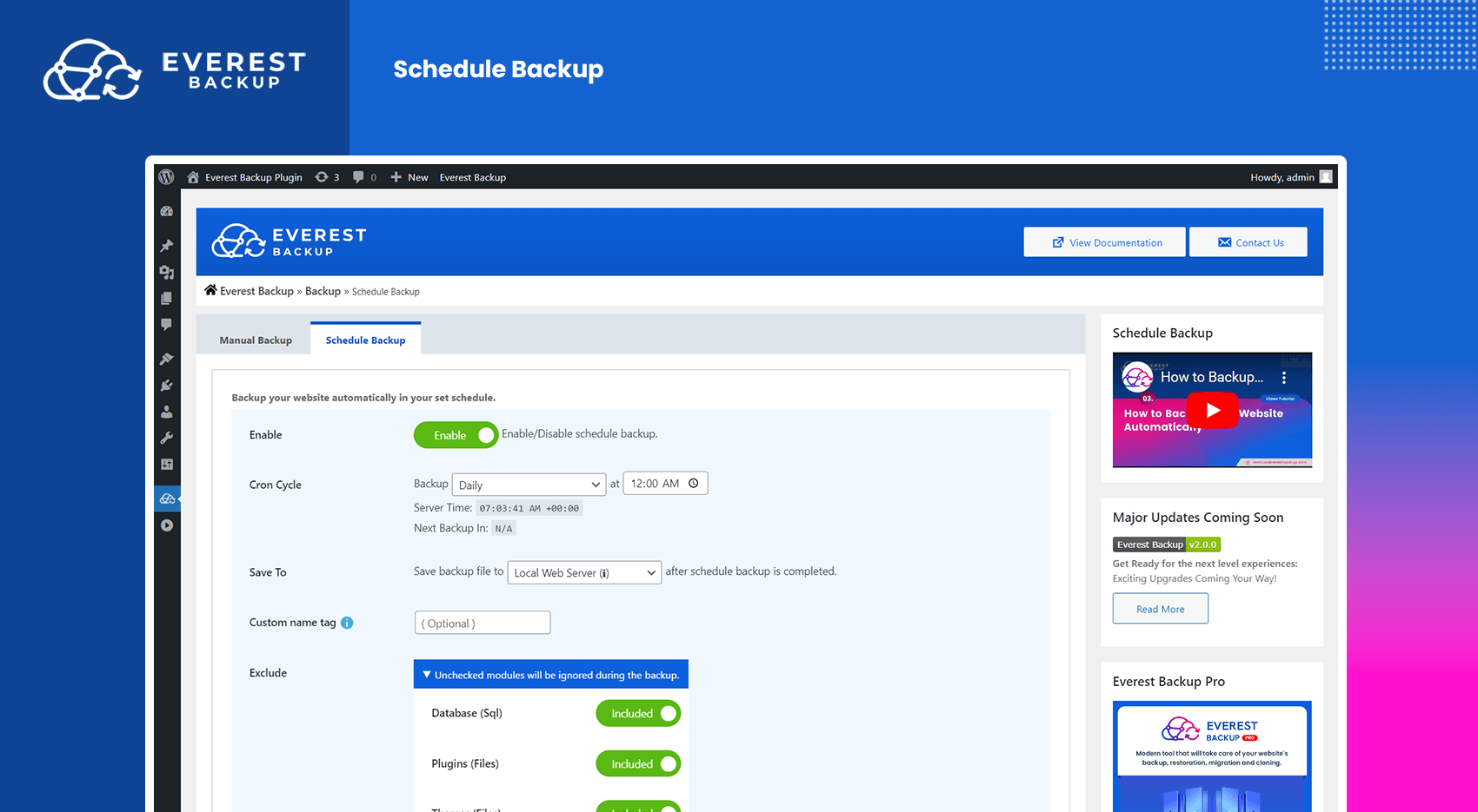 Everest Backup – WordPress Cloud Backup, Migration, Restore & Cloning Plugin