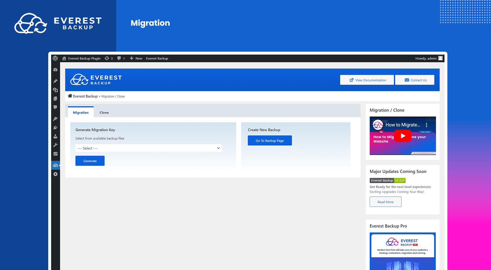 Everest Backup – WordPress Cloud Backup, Migration, Restore & Cloning Plugin