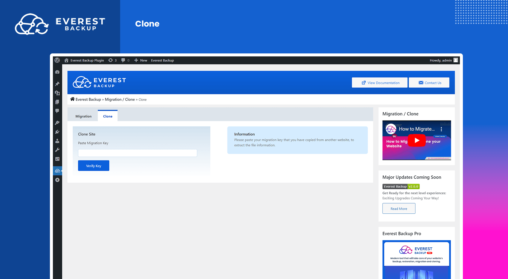 Everest Backup – WordPress Cloud Backup, Migration, Restore & Cloning Plugin