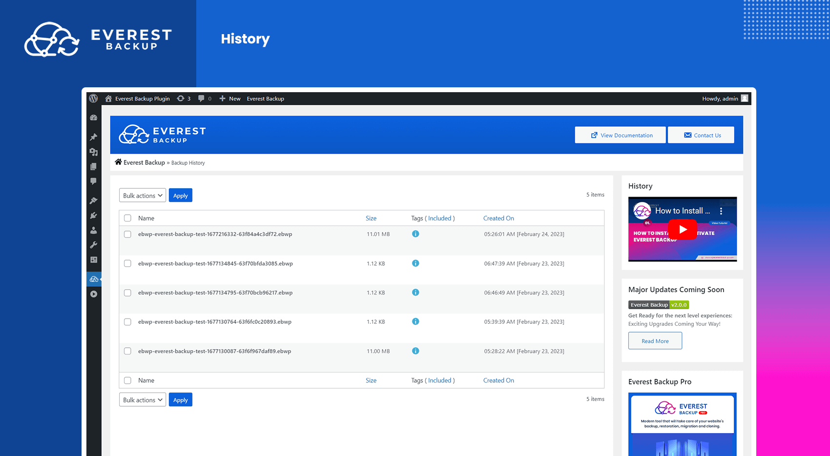 Everest Backup – WordPress Cloud Backup, Migration, Restore & Cloning Plugin