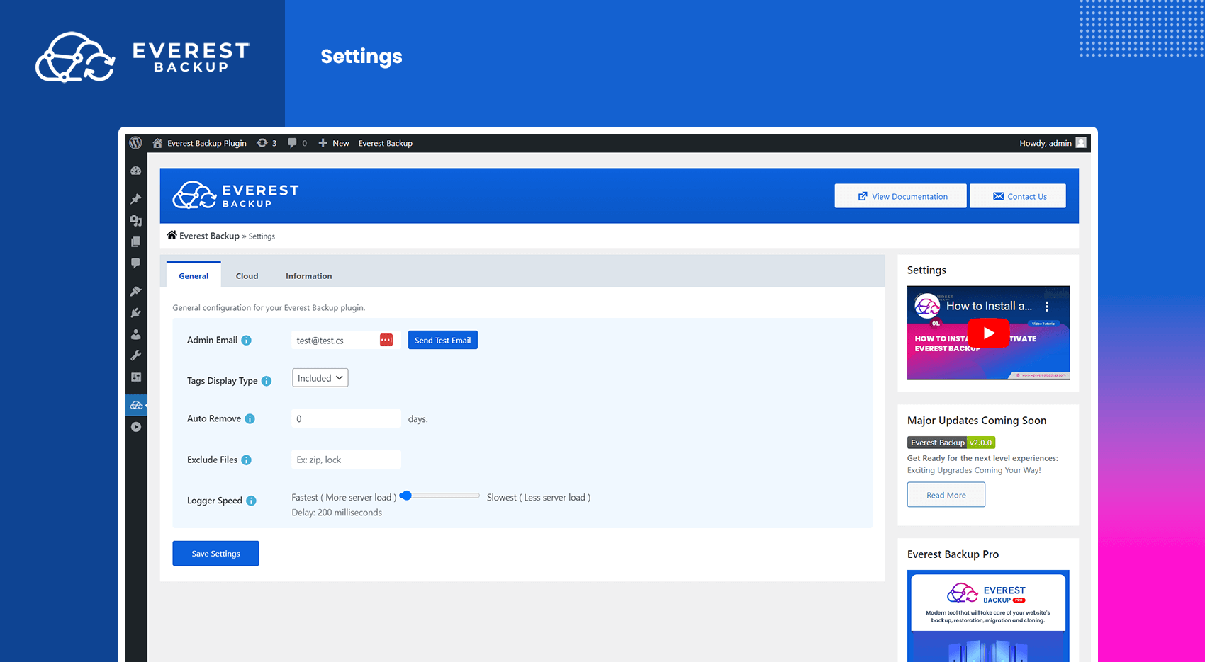 Everest Backup – WordPress Cloud Backup, Migration, Restore & Cloning Plugin