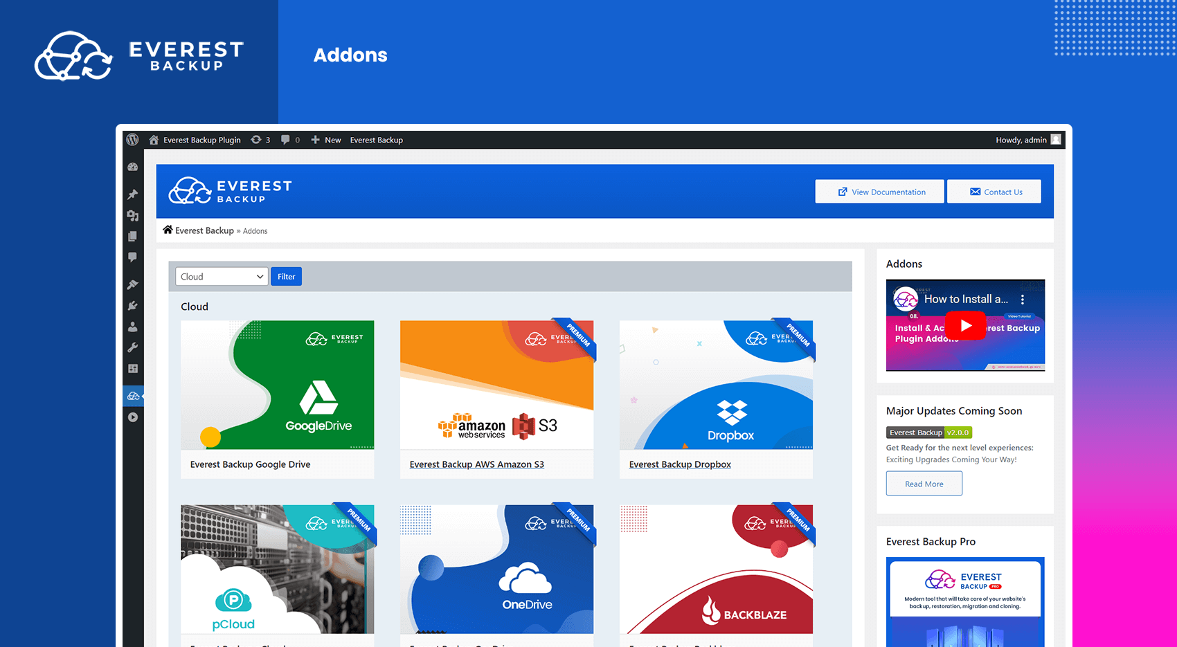 Everest Backup – WordPress Cloud Backup, Migration, Restore & Cloning Plugin