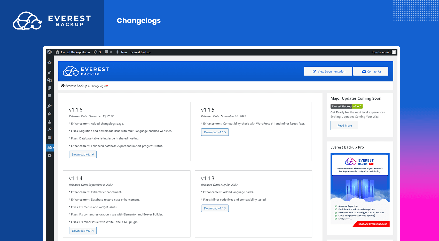 Everest Backup – WordPress Cloud Backup, Migration, Restore & Cloning Plugin