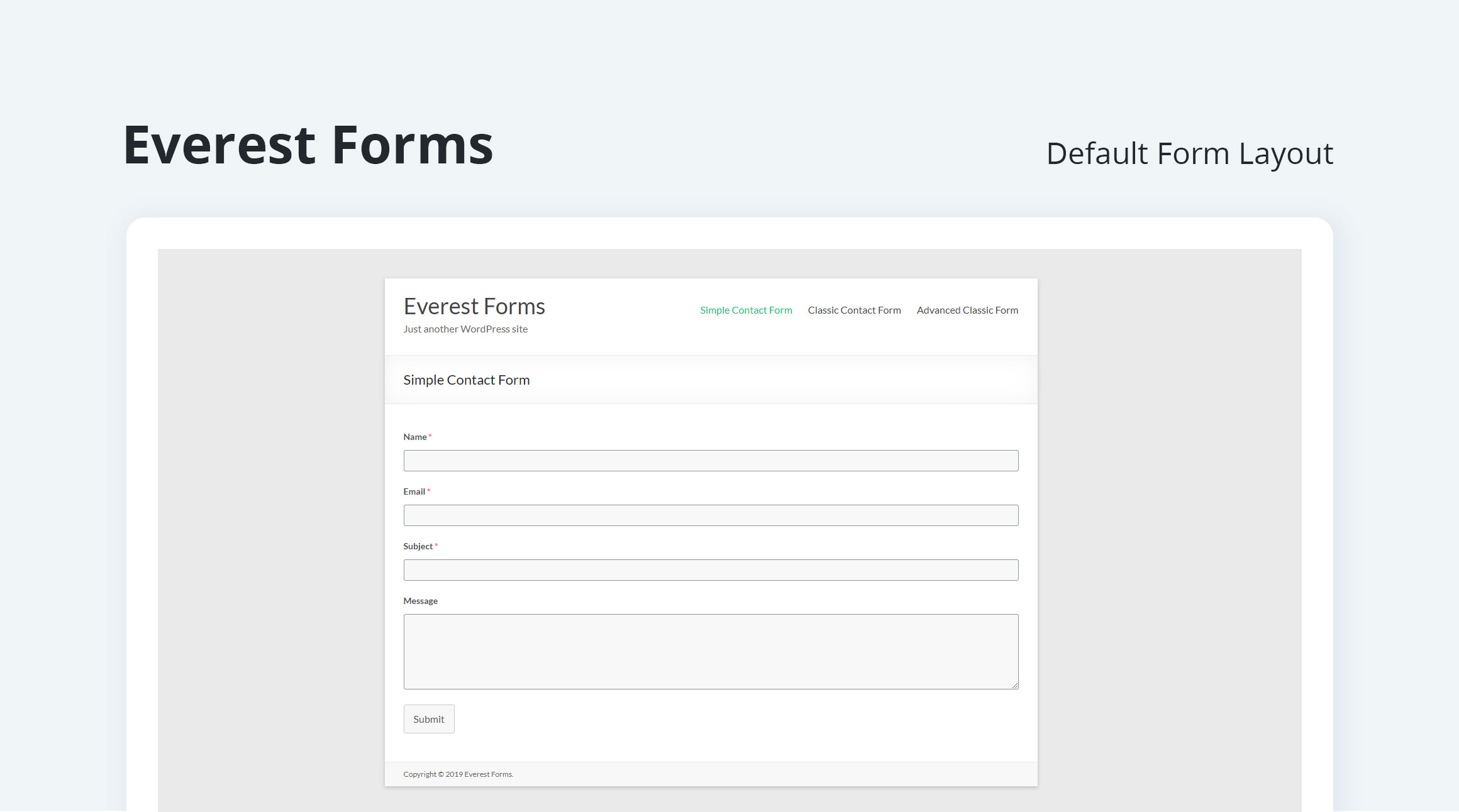 Everest Forms – Build Contact Forms, Surveys, Polls, Quizzes, Newsletter & Application Forms, and Many More with Ease! Screenshot