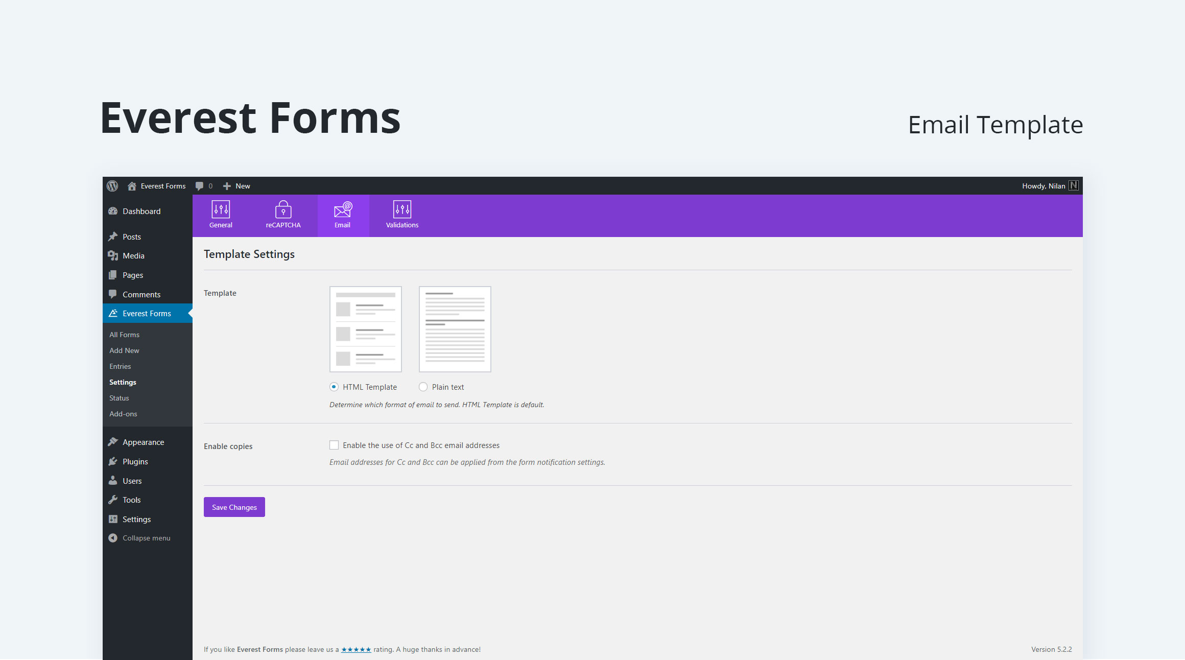 Everest Forms – Contact Form, Quiz, Survey, Newsletter & Payment Form Builder for WordPress