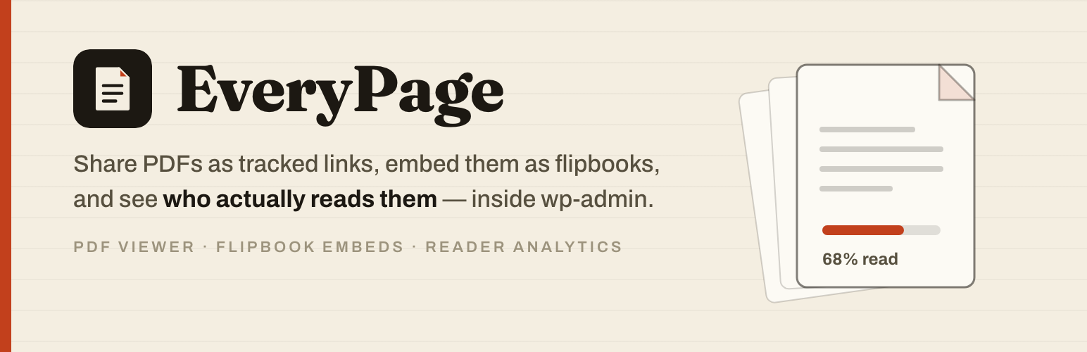 EveryPage – PDF Viewer, Flipbook Embeds & Reader Analytics