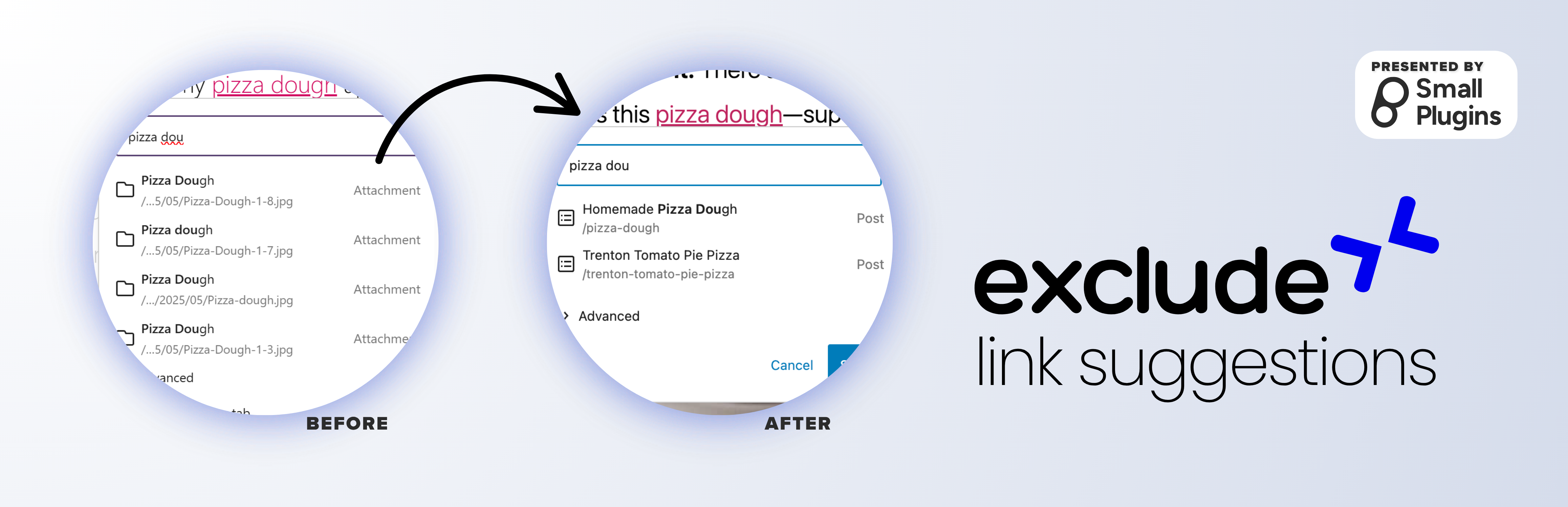 Exclude Attachment Link Suggestions