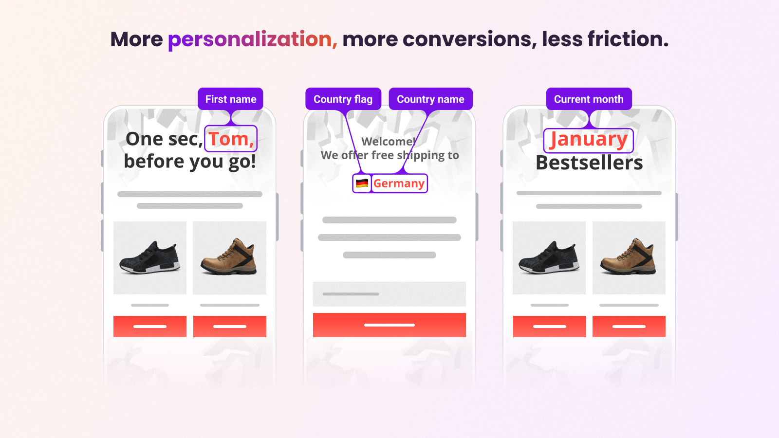 Make every visit unique with no-code personalization