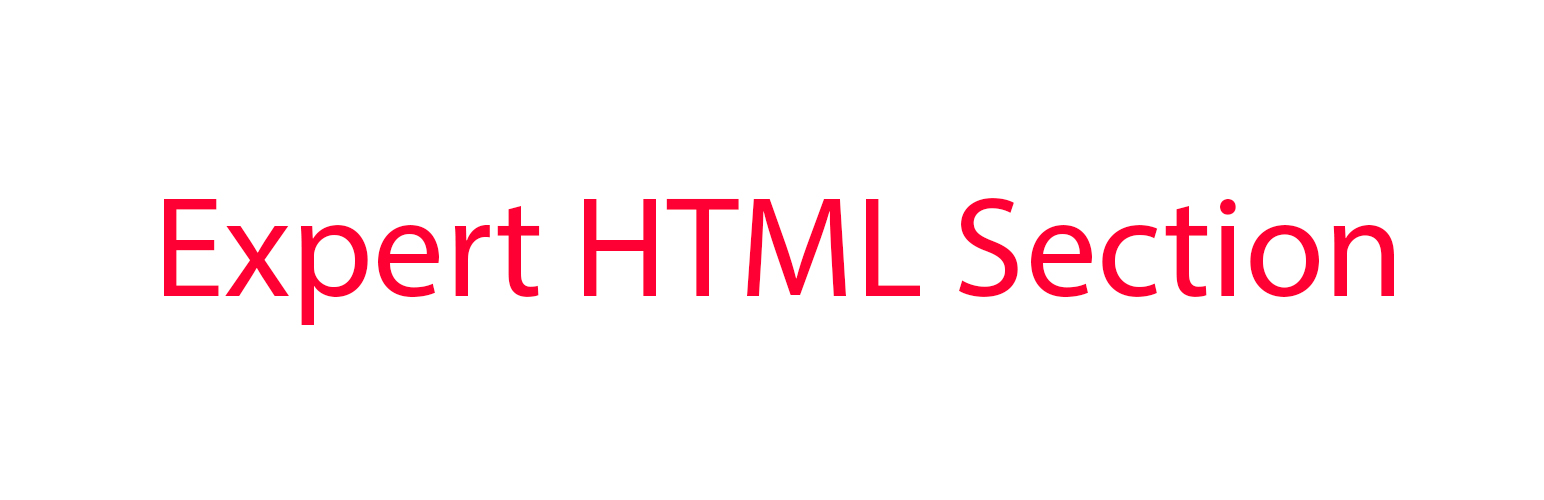 Expert HTML Section