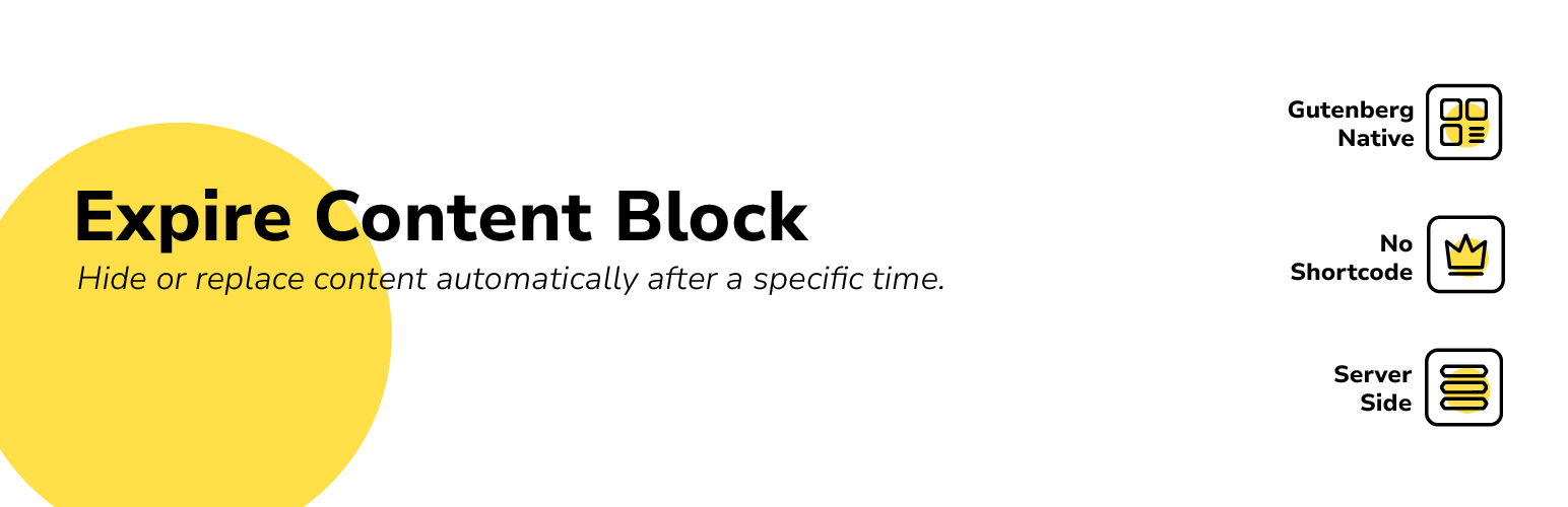 WordPress 外掛 Expire Content Block 的封面圖片。