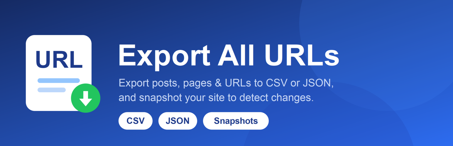 Export All URLs