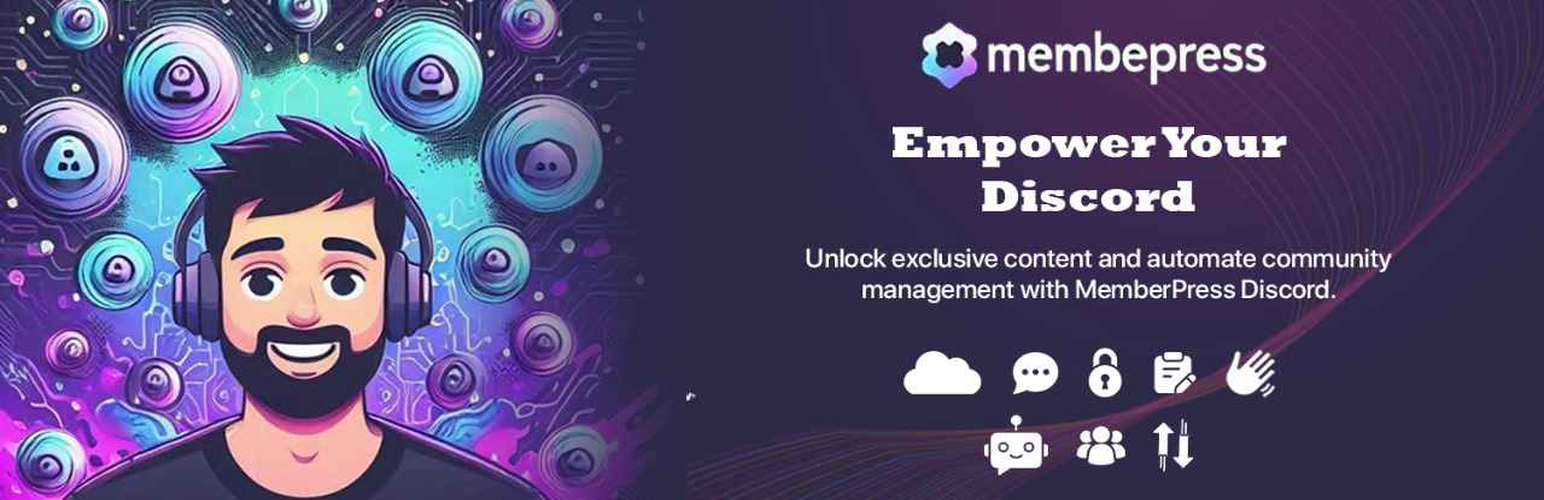 WordPress 外掛 Sell access, Automate, and add Engaging Exclusive Discord Access: Introducing the MemberPress Discord Addon — Elevate Your Community! 的封面圖片。