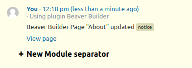 For a new node, only the position is logged.