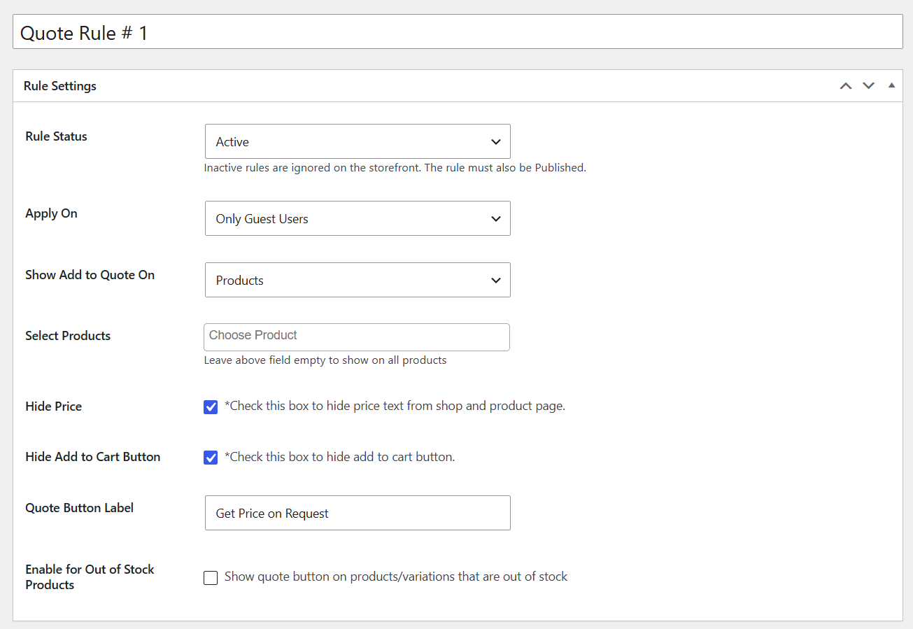 Attribute Settings
