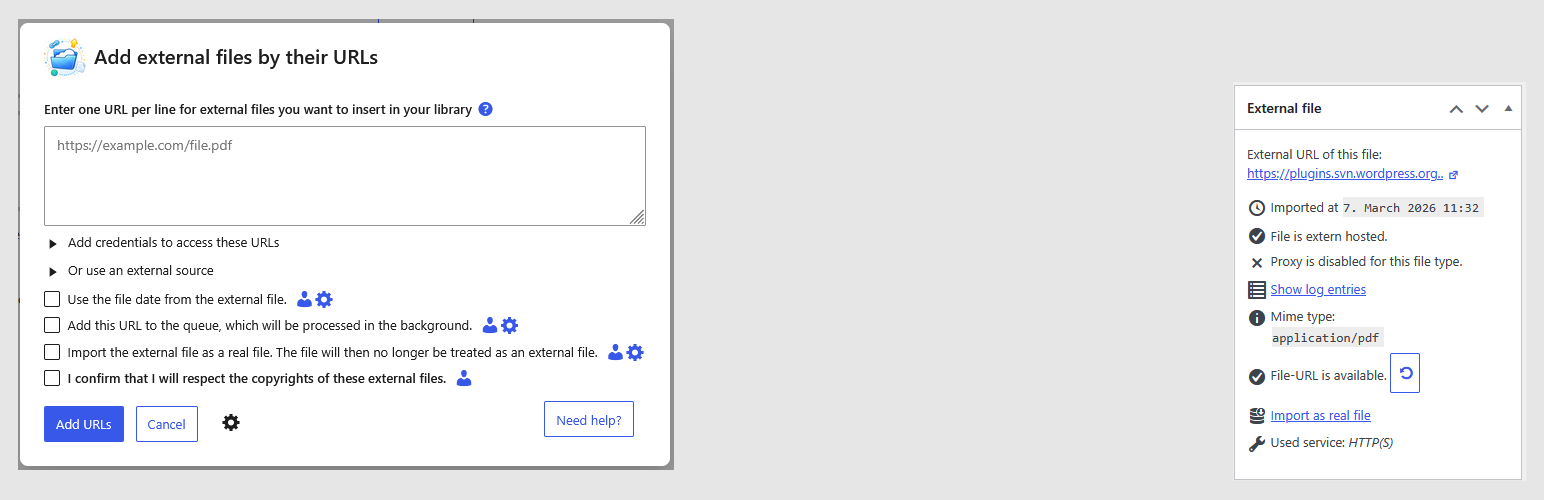 WordPress 外掛 External files in Media Library 的封面圖片