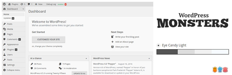 Eye-candy theme by WordPress Monsters