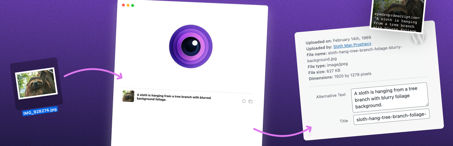 WordPress 外掛 EyeDrop AI Alt Text 的封面圖片