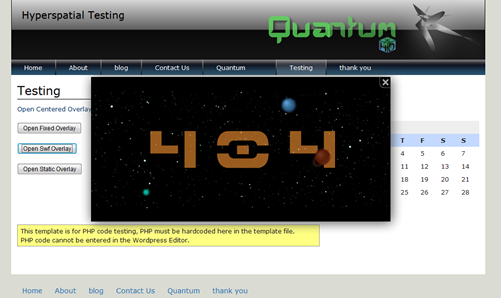 A Swf overlay in action