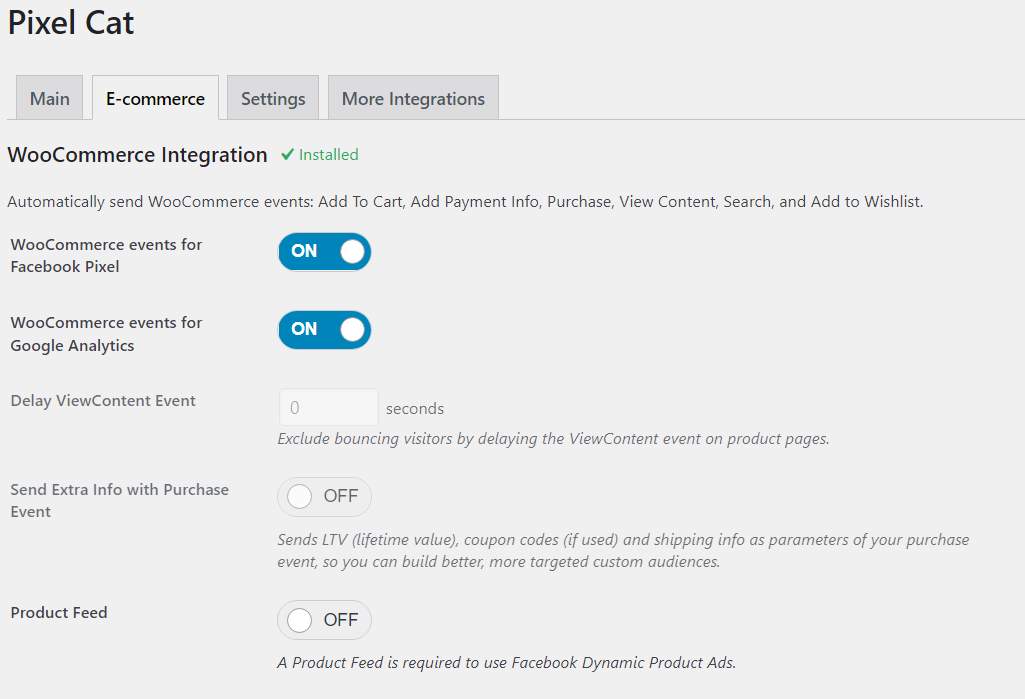 WooCommerce integration