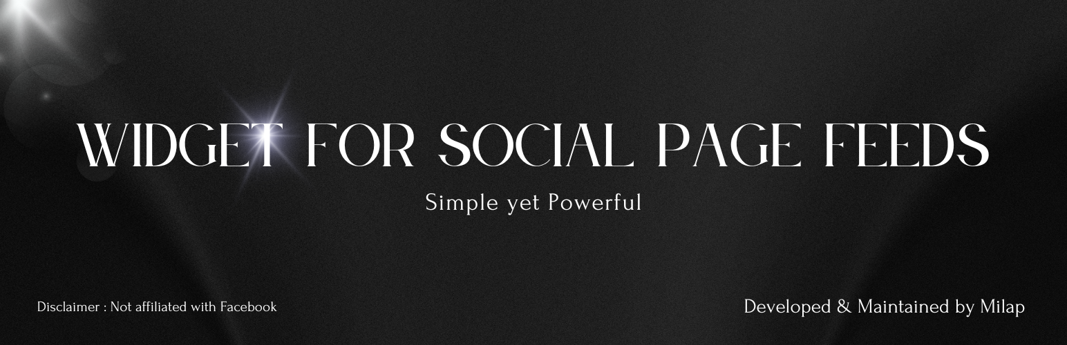 Widget for Social Page Feeds