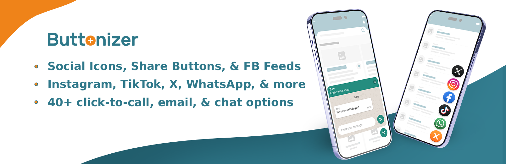 WordPress 外掛 Buttonizer – Social Media Share Buttons, Social Icons, & Social Feeds 的封面圖片