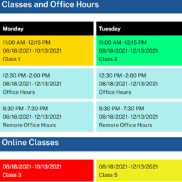 Faculty Weekly Schedule logo