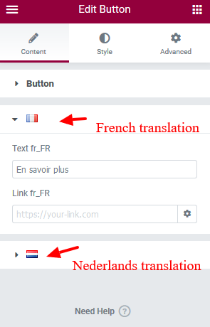 Heading Translation page
