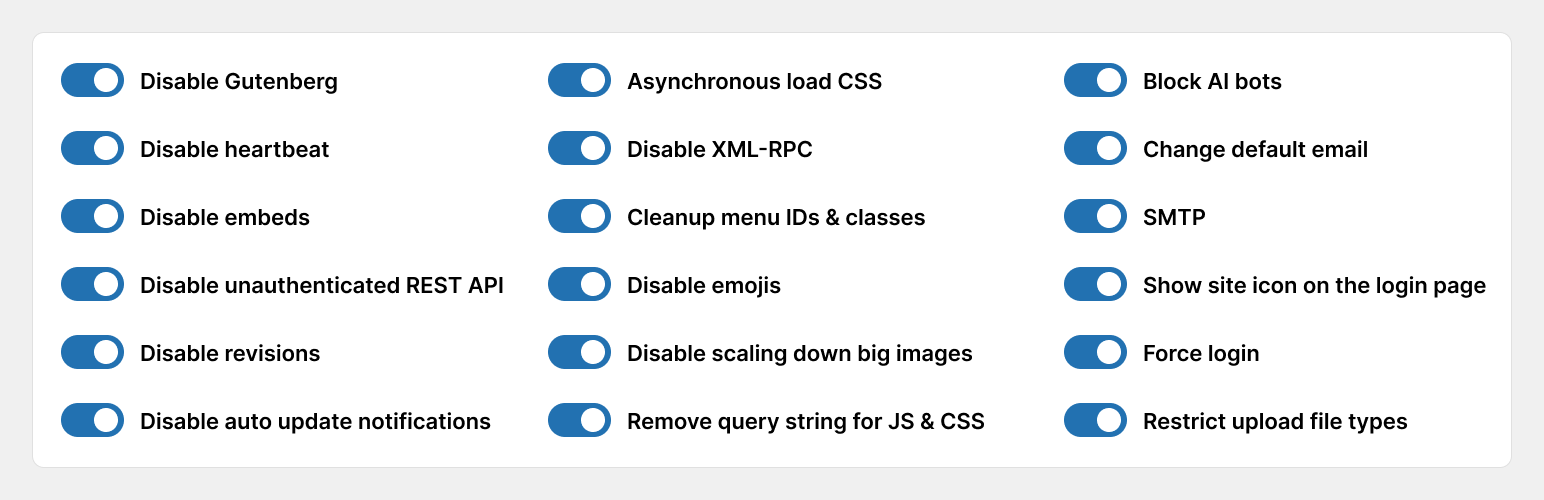 WordPress 外掛 Falcon – WordPress Optimizations & Tweaks 的封面圖片。