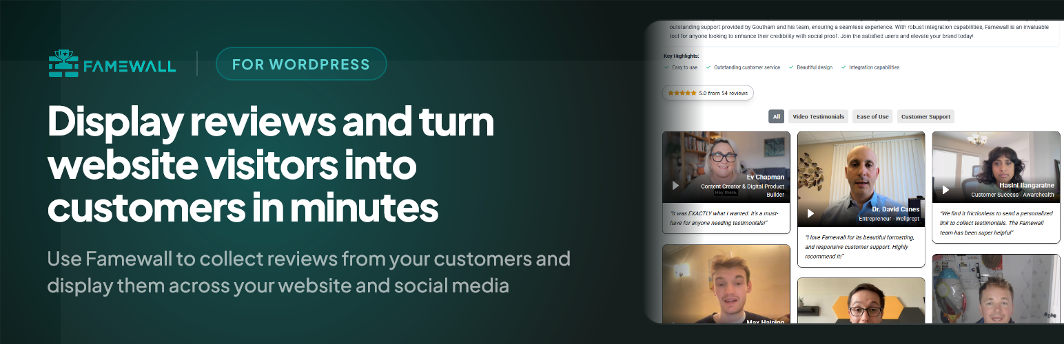 Famewall Review Widgets