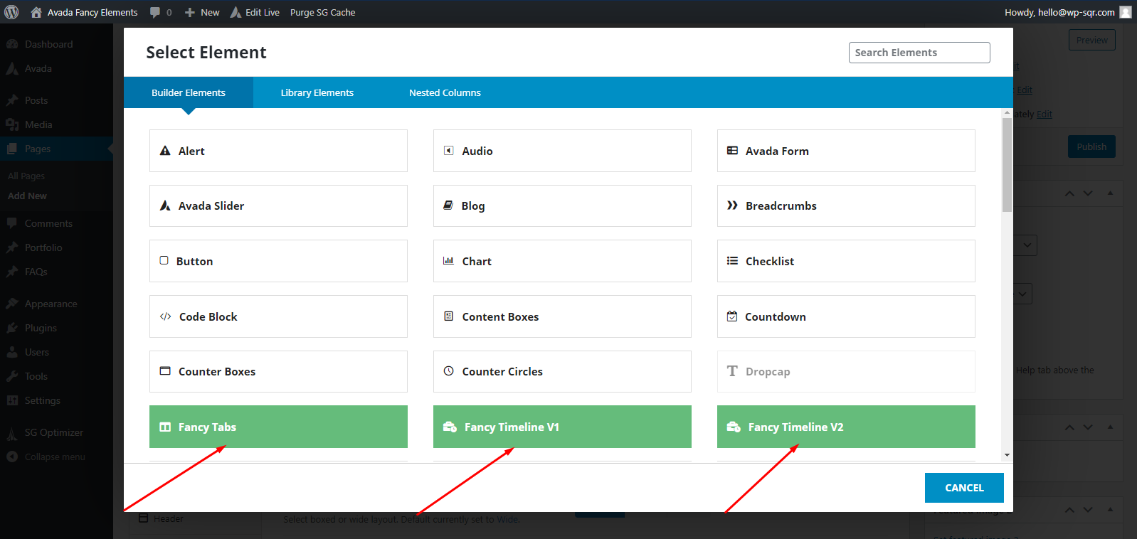 screenshot-1.png describe where the fancy-elements-avada is located