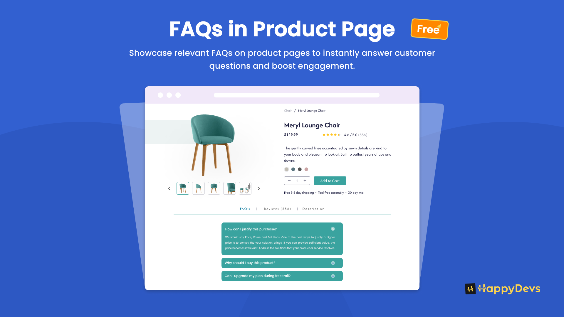 FAQs in Product Page