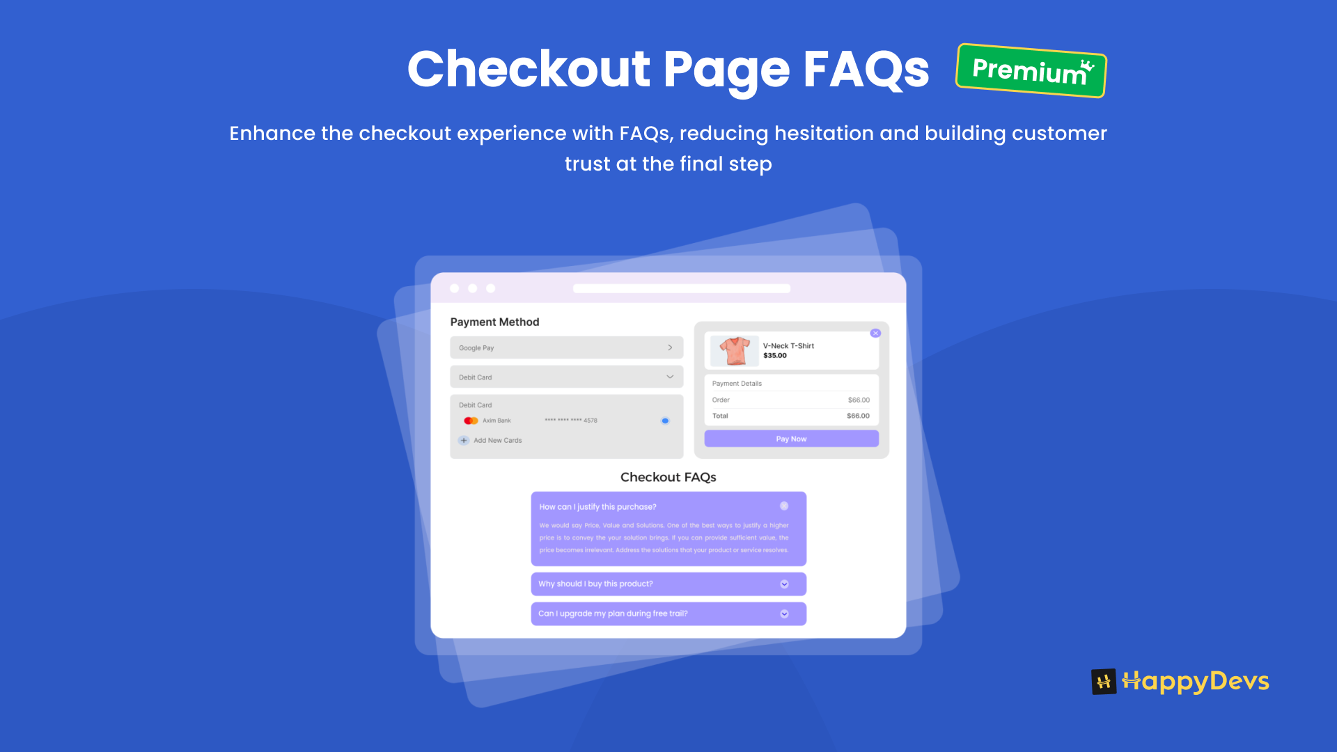 FAQs in Checkout Page