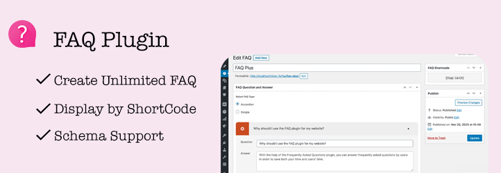 FAQ Plus – WordPress FAQ Plugin