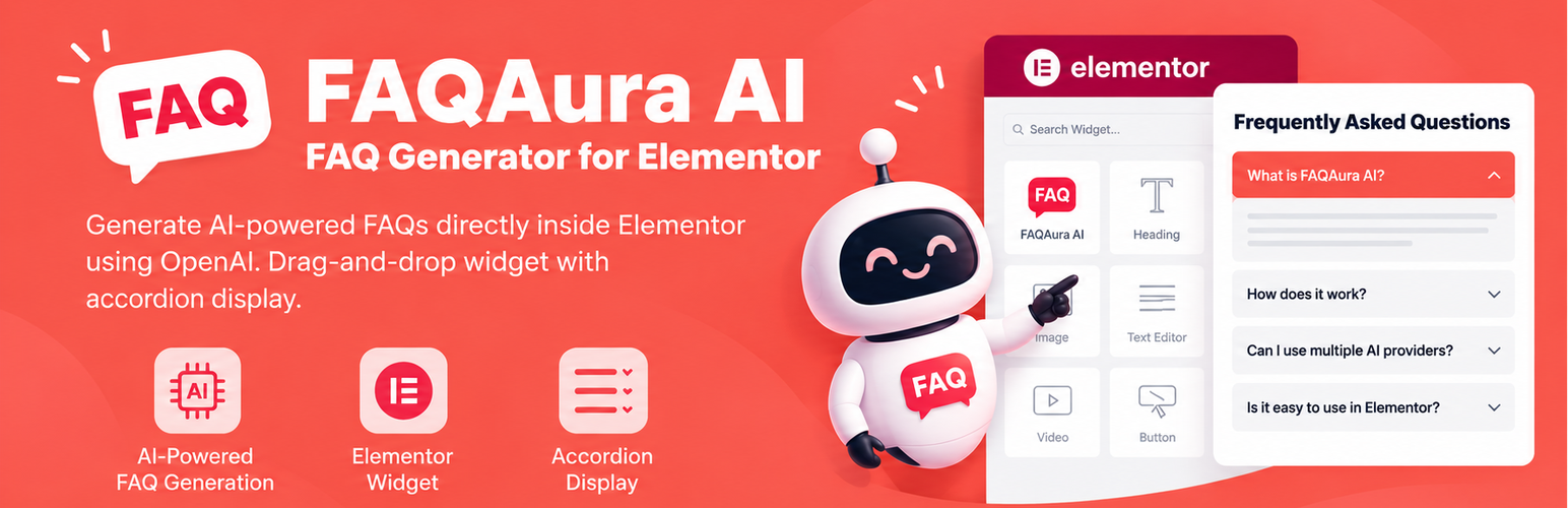 FAQAura AI – FAQ Generator for Elementor