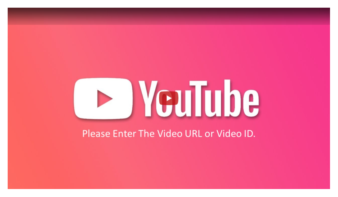 YouTube player frontend view