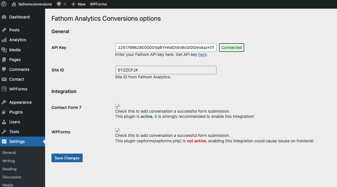 Fathom Analytics Conversions