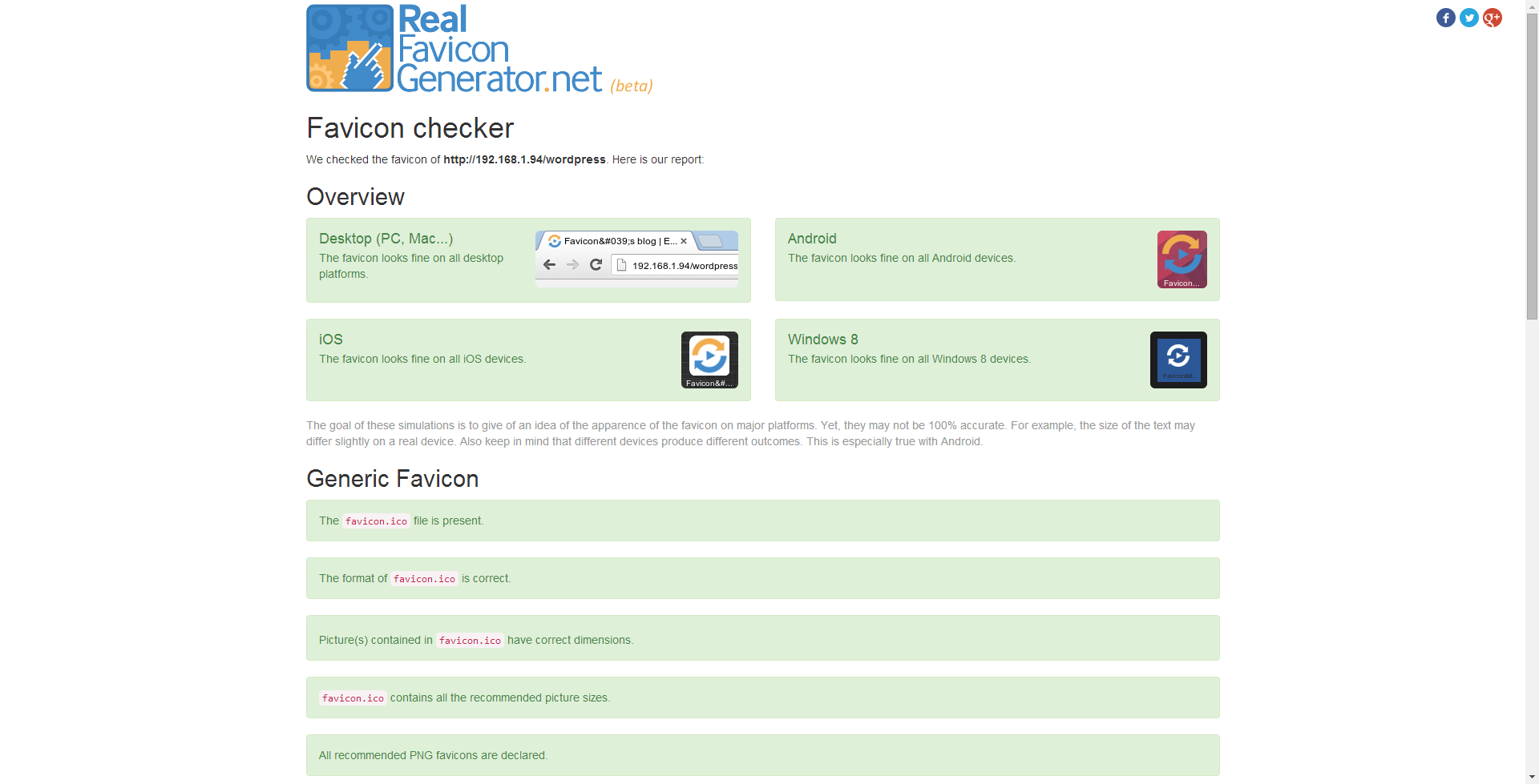 You can also trigger RealFaviconGenerator's favicon checker, to make sure your favicon is correctly setup.