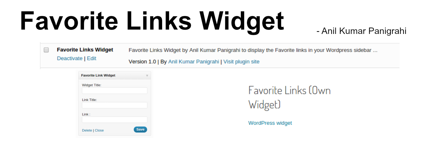 Favorite Links Widget