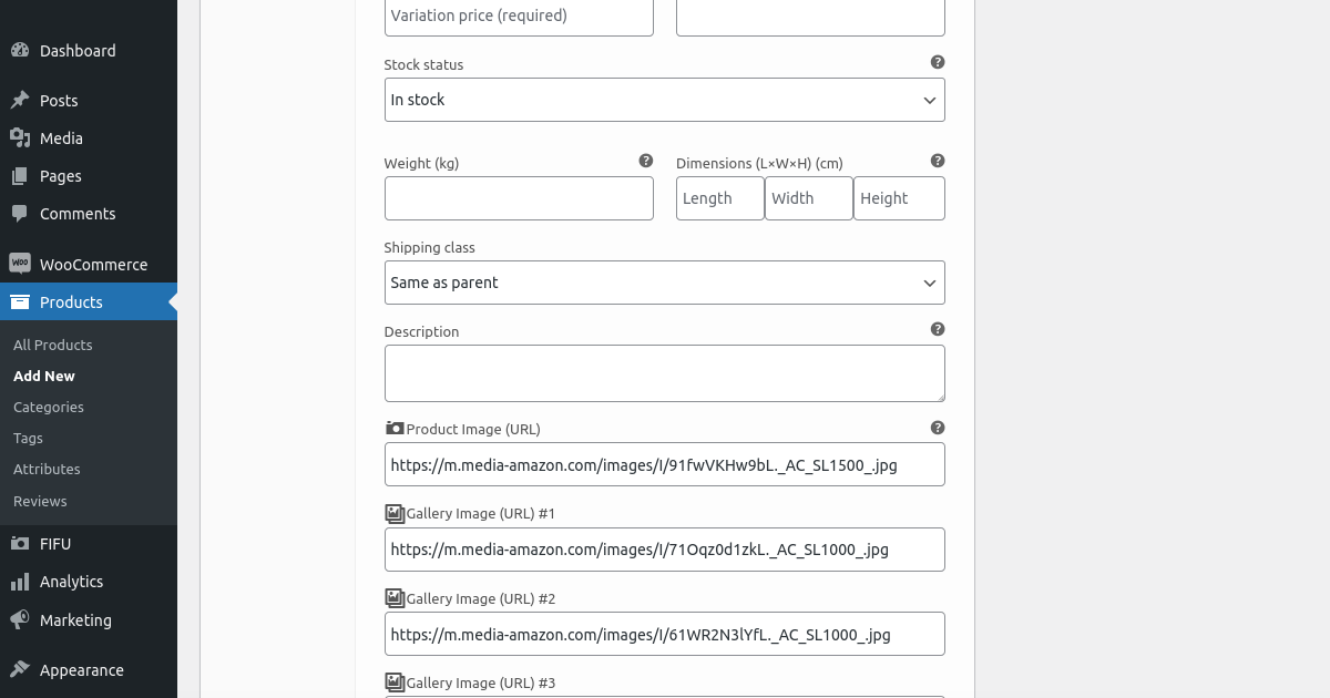 <p>Image gallery for WooCommerce product variations</p>