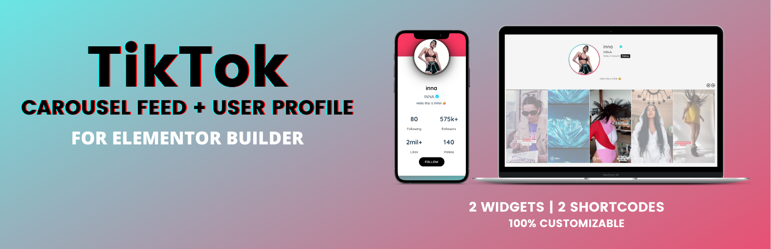 WordPress 外掛 Feed for TikTok 的封面圖片。