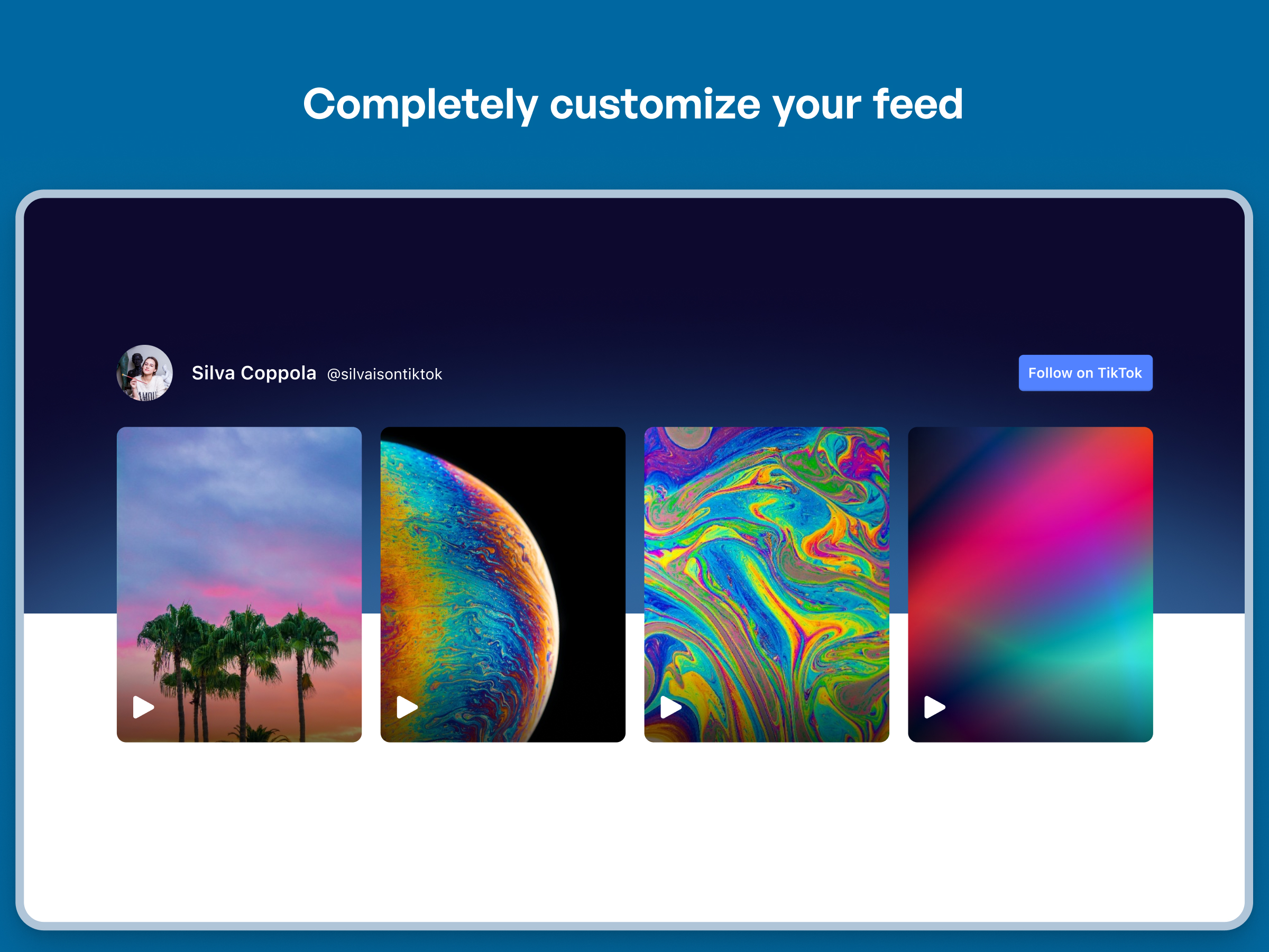 Customize the appearance of your feed to fit your unique use case