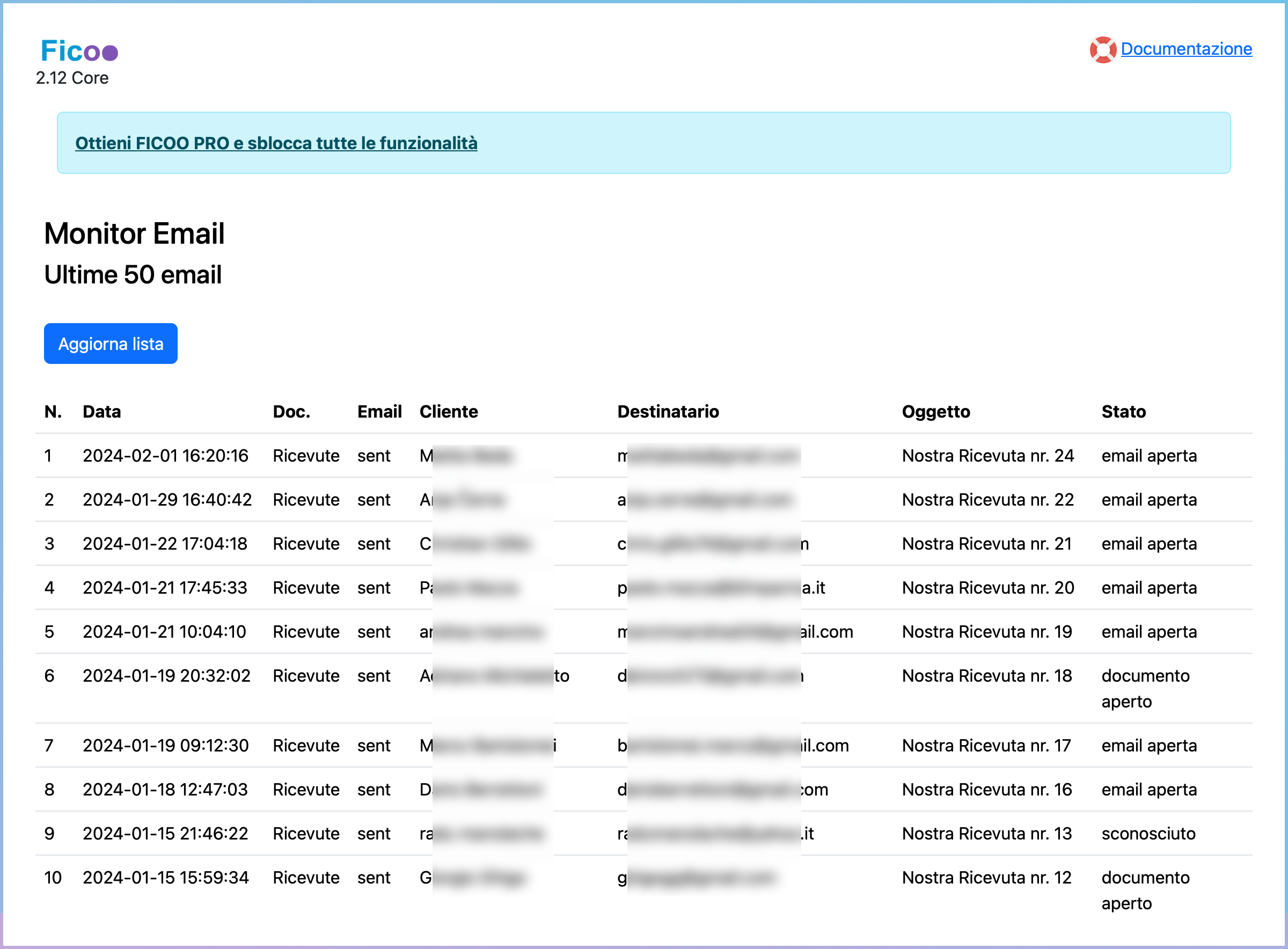 Checkout page dopo l'installazione di Ficoo