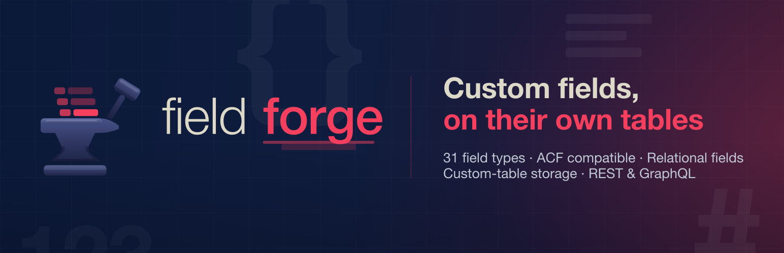 Field Forge – Custom Fields, Relational Fields & Builder preview