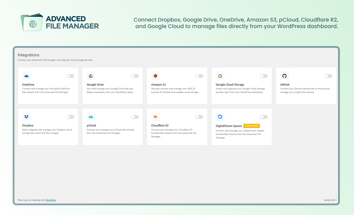 Advanced File Manager – Ultimate File Manager for WordPress And Document Library Solution