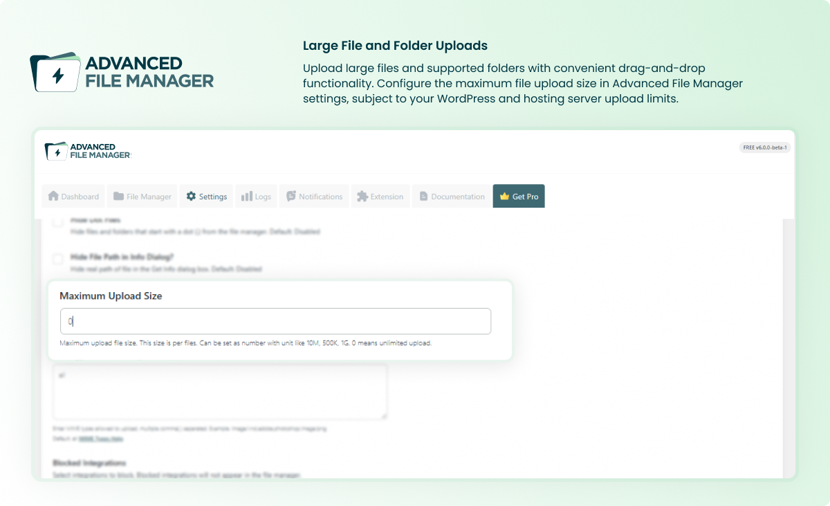Max Upload Limit & File Upload