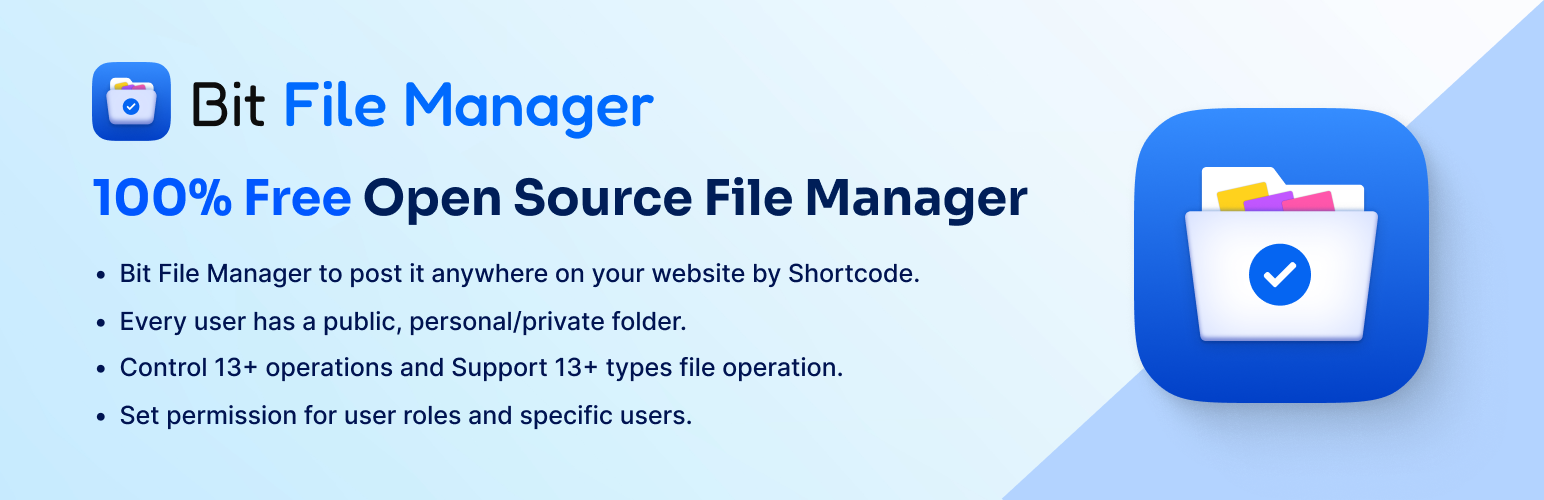 Bit File Manager – 100% Free & Open Source File Manager and Code Editor for WordPress