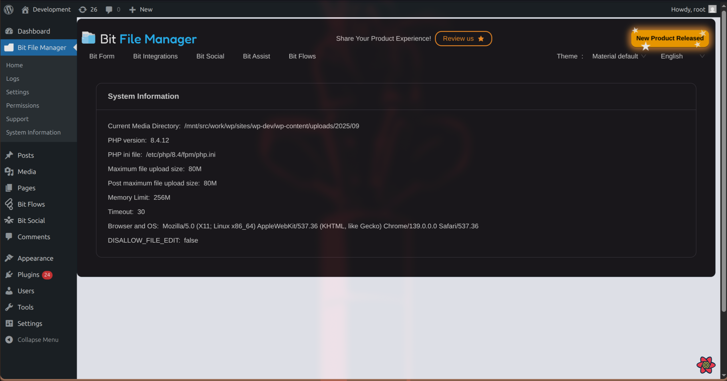 Server details
