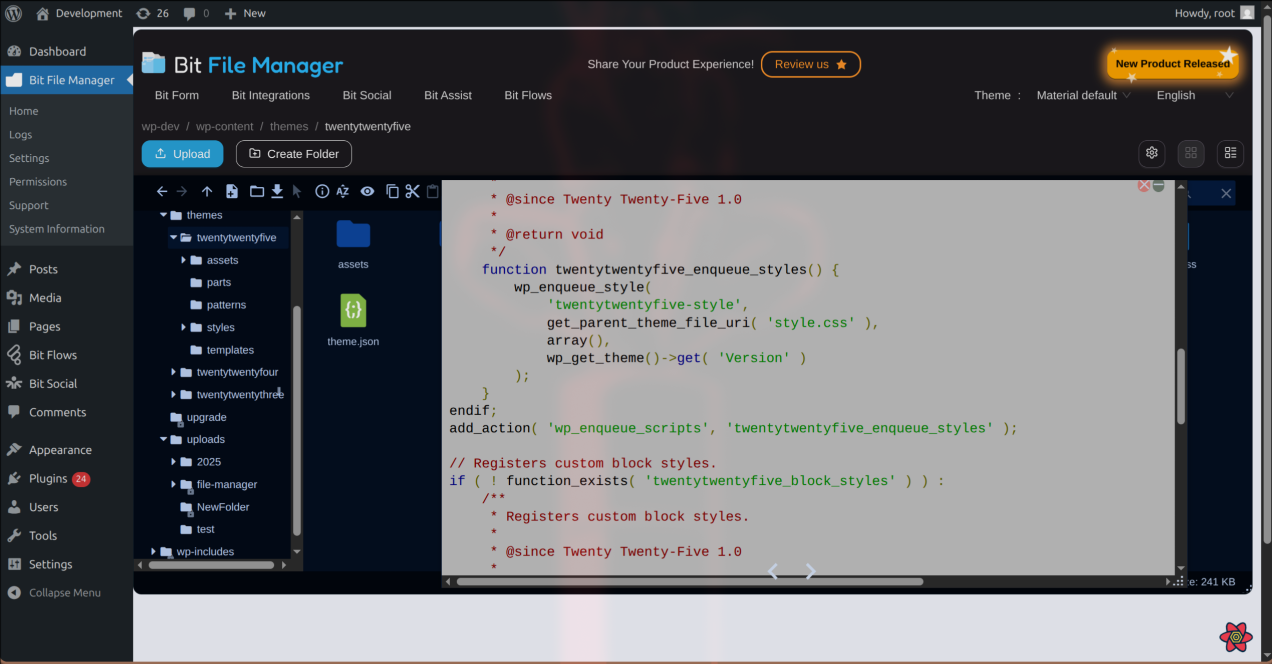 Preview file